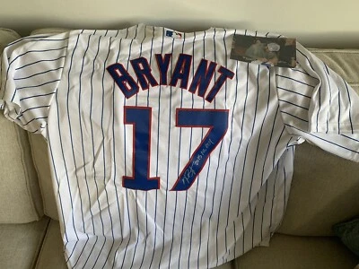 Kris Bryant Signed Chicago Cubs Jersey ROY 15 Inscribed - Image 1 of 4