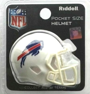 BUFFALO BILLS 2021 WHITE FACEMASK NFL RIDDELL MINI SPEED POCKET PRO HELM  - Bild 1 von 2