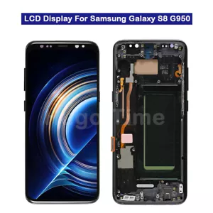 Conjunto Pantalla LCD Repuesto Marco Negro Para Samsung Galaxy S8 G950 - Imagen 1 de 9