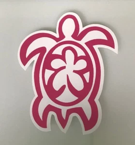 Pegatina de tortuga Aloha - Surf Hawaii niña surfista olas tortuga marina tropical - Imagen 1 de 1