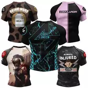 Heißer Verkauf BJJ Rashguard Grappling Brazilian Jiu Jitsu MMA Rash Guard Shirt - Bild 1 von 36