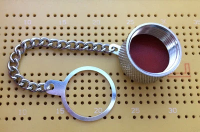 RF Connector Dust Cap,  N-Type Sockets IP67 Sealed Protective c/w Retaining Cord - Image 1 of 2