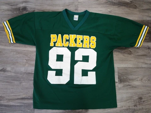 Vintage Green Bay Packers #92 Reggie White NFL Football Jersey Youth Size XL VTG Cover