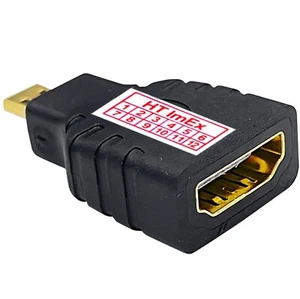 Micro HDMI (Typ D) Stecker zu HDMI (Typ A) Buchse Adapter Anschluss für HTV L9M5 - Bild 1 von 9