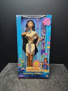 1995 BEAD SO PRETTY POCAHONTAS Doll 18" Mattel 18 Beads & Hair Decorations 14055 - Picture 1 of 12