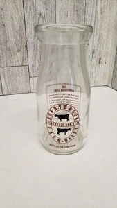 RonnyBrook Dairy Farm Ancramdale NY 1/2 Pint Sun Brokers Glass Milk Bottle - Picture 1 of 4