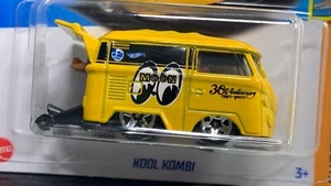 Hot Wheels #49 VW KOOL KOMBI YELLOW MoonEyes #2 Surfs Up Long Card - Picture 1 of 7