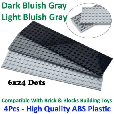 Part 3026 Plate 6X24 Light Bluish Gray Building Pieces Bulk Parts Bricks Lot New - Image 1 of 4