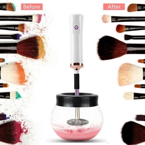 Electric Make up Brush Cleaner Dryer Set Machine Cosmetic Auto Clean Quick Dry - Picture 1 of 22