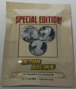 2024 PCGS 70 Special Edition Ultra Break 1 Oz Silver Eagle Sealed Pack Coin - Picture 1 of 3