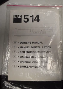 Original NAD Compact DISC Player 514 Owner's Manual - Picture 1 of 2