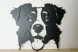 Collie Metal Face Wall Art / Garden Sculpture - Imagen 1 de 3