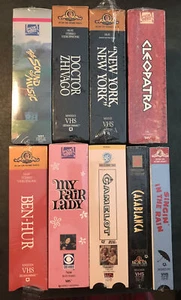 Classic VHS Lot of 9 Academy Awards Musical Movie VHS Sound of Music Cleopatra - Picture 1 of 12