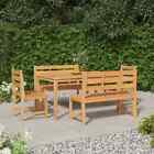 5 Piece Garden Dining Set Solid Wood Teak