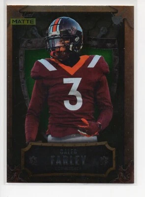 Caleb Farley 2021 Wild Card Matte Weekend Warriors Green Shield #MWW-16 - Mint - Image 1 of 2