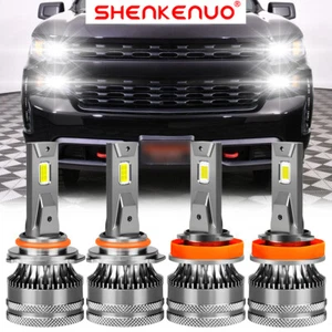 Faros LED personalizados Trail Boss 6000 k para Silverado 1500 WT 2020 2021 V15 - Imagen 1 de 12
