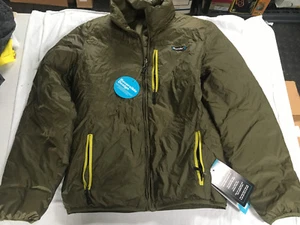 NUOVO Moosejaw MJ Dizzy Dizmard piumino trapuntato verde giacca reversibile adulto M nuovo con etichette - Foto 1 di 9