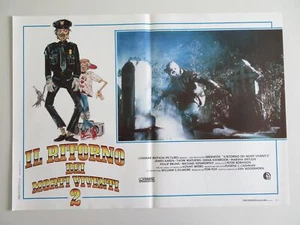 RETURN OF THE LIVING DEAD 2 - C ITALIAN FOTOBUSTA POSTER JAMES KAREN 1988 - Picture 1 of 8