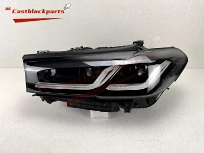 BMW 5 Series G30 540i 530i LED Left Headlight 2021-2023 Adaptive OEM BLACK Used - Image 1 of 4