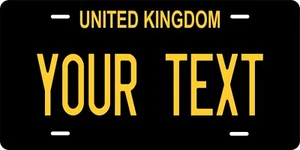 Großbritannien schwarz gelb Europa Custom Nummernschilder Auto Bike Motorrad - Bild 1 von 5