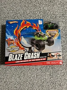 Hot Wheels Monster Jam Grave Digger Blaze Crash Action Set (2008) ~ Brand New ๐ฅ - Picture 1 of 8