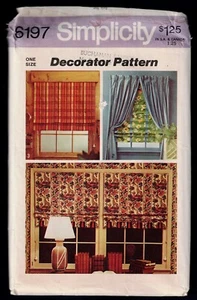 Patrón de costura sin cortar - Vintage Simplicity 6197 - Decorador - Tonos romanos 1 talla - Imagen 1 de 2
