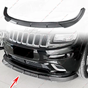 Carbon Look For Jeep Grand Cherokee 2014-2016 2015 SRT Front Bumper Lip Spoiler - Picture 1 of 9