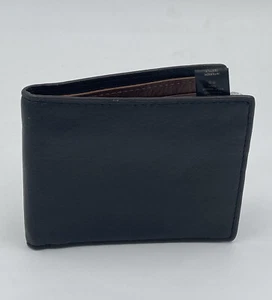 Fossil Herren Geldbörse Pax faltbar schwarz & braun 100 % Leder ML3824001 - Bild 1 von 4