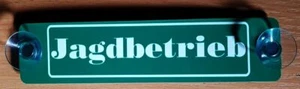 Fahrzeug Saugnapfschild  50 x 200 mm für Windschutzscheibe, Forst / Jagd / Agrar - Bild 1 von 6