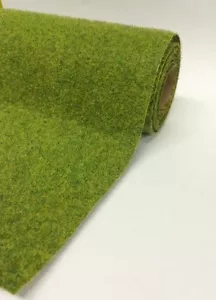 Grass Mat Hairy Summer Green Mix 120cmx60cm 47.5x23.5" Javis scenery roll - Picture 1 of 2