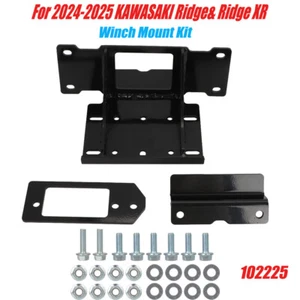 Black Winch Mount Kit For 2024-2025 KAWASAKI Ridge& Ridge XR #102225 Steel - Picture 1 of 10
