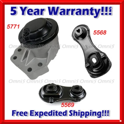 M703 Fits 2010-2017 Lincoln MKS/MKT 3.5L Motor & Torque Strut Mount Set 3pc - Image 1 of 4