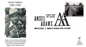 Ansel Adams First Day Cover w/ b&w pictorial cancellation #1 of 2 - Picture 1 of 1