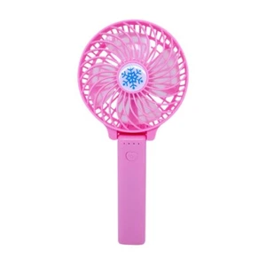 1 Pink Portable Mini HandHeld Folding Desk Fan Cooler Cooling USB Rechargeable - Picture 1 of 8