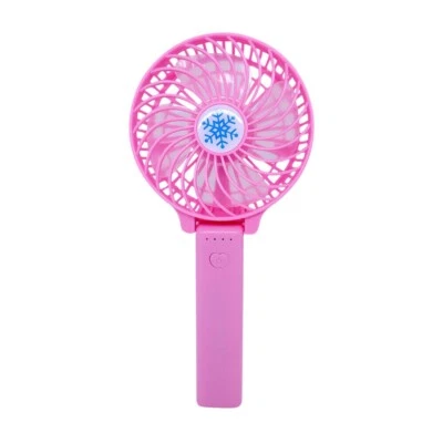 1 Pink Portable Mini HandHeld Folding Desk Fan Cooler Cooling USB Rechargeable - Image 1 of 4