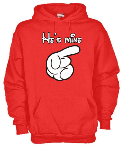 He's mine Felpa KJ443 Hoodie con Cappuccio San Valentino Addio al celibato