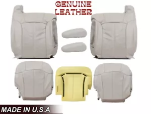For 02 2002 Cadillac Escalade EXT ESV LEATHER Replacement Front Seat Covers Tan - Picture 1 of 23