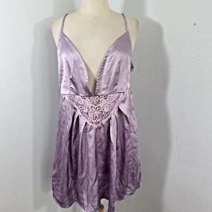 Nasty Gal Slip Dress Womens 10 Lilac Sabrina Carpenter 90s Y2K - Picture 1 of 12