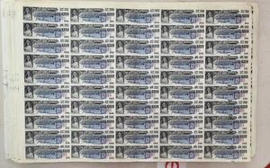 500 Lot Bond Coupons New York Central $1000 Bond Railroad Railway Blue 10x50 - Picture 1 of 1