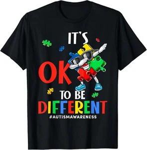 It's OK To Be Different Dabbing Puzzle Autism Awareness Kids T-Shirt Hoodie - Picture 1 of 18