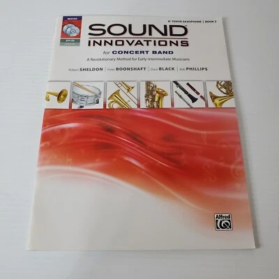 Innovaciones de sonido para banda de concierto libro 2 B saxofón tenor plano CD DVD cancionero Foto 1 de 4