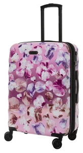 Koffer Cavalet Reise Trolley Motiv Pink Blume Lila Bunt 66 cm medium Bowatex - Bild 1 von 6