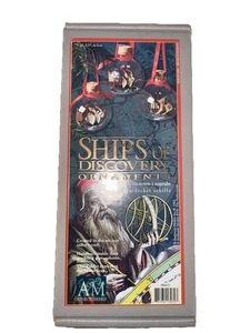 3 Ships Of Discovery Christmas Tree Ornaments Authentic Models NH83097 Glass - Bild 1 von 6