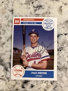 1988 Tulsa Drillers Card 24 - Paul Postier - handsigniert - Bild 1 von 2