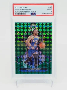 2023 Mosaic JALEN BRUNSON Fusion Green Choice /18 #67 π₯ PSA 9 - Picture 1 of 2