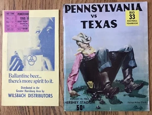 Vintage 1965 PA Pennsylvania vs Texas Big 33 Ticket Stub and Program - Bild 1 von 6