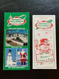 Vintage 2er Set Bronner's Prospekte - Weihnachtswunderland - Frankenmuth - 1992 - Bild 1 von 6