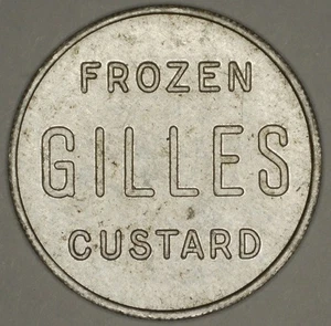 Vintage 1970s GILLES Frozen Custard Milwaukee Wisconsin Token - Picture 1 of 2