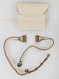 NEW Cape Diablo Apple Watch Band Bracelet Beaded Wrap - Picture 1 of 8