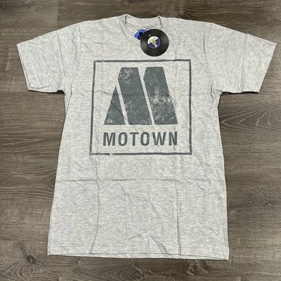 MOTOWN Official NWT Y2K Retro Record Label Square Logo Detroit T-Shirt Size M - Image 1 of 4
